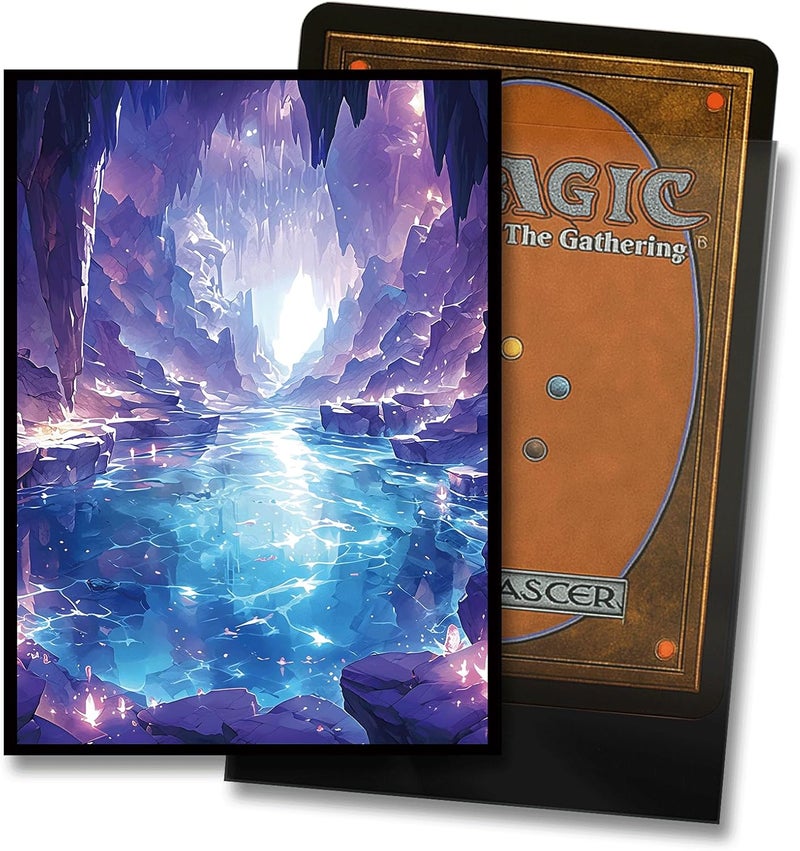 Kiiransr MTG Card Sleeves - Underground Sea(Blue Black) - Fantasy Dual Lands Series - Ultra Clear Front & Matte Finish Back, 100 Count Standard Size TCG Art Sleeves for Magic The Gathering - Image 2
